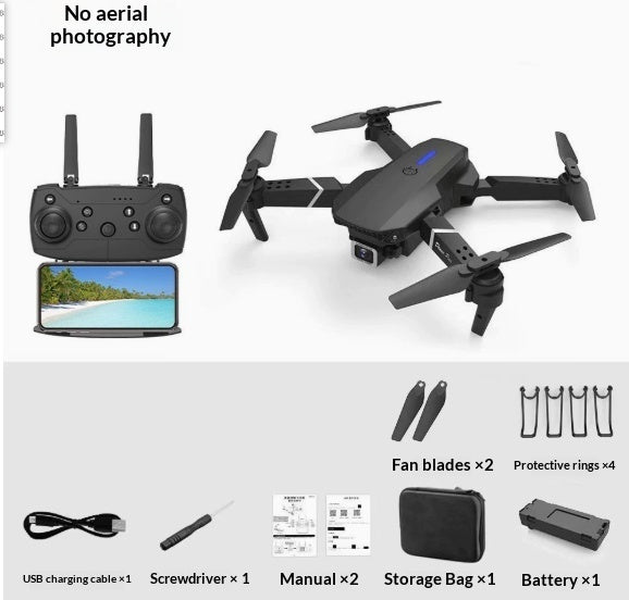 E88 Drone Aerial Photography HD 4K Dual Camera Remote Control Airplane Toy